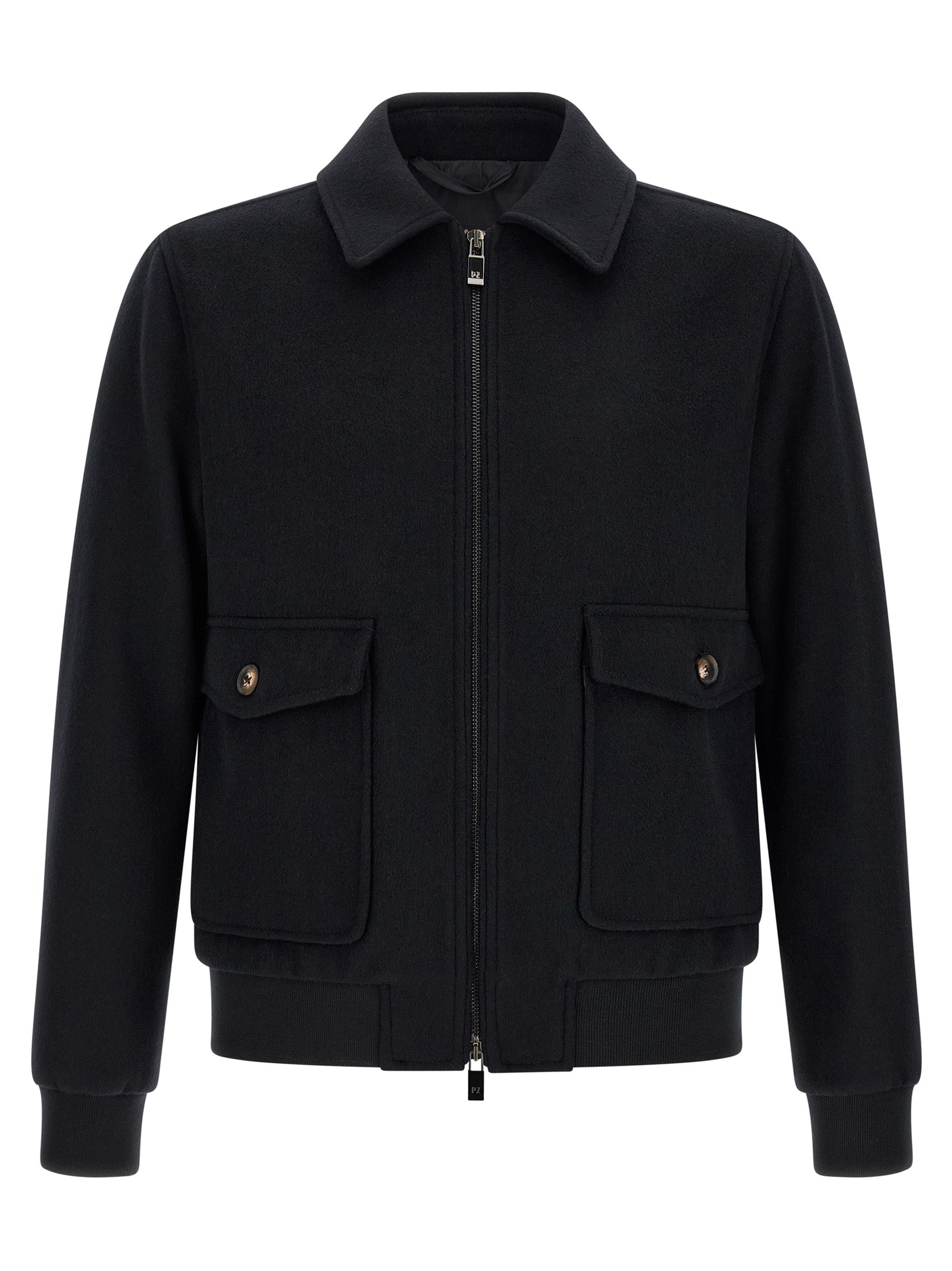 Black Wool Bomber