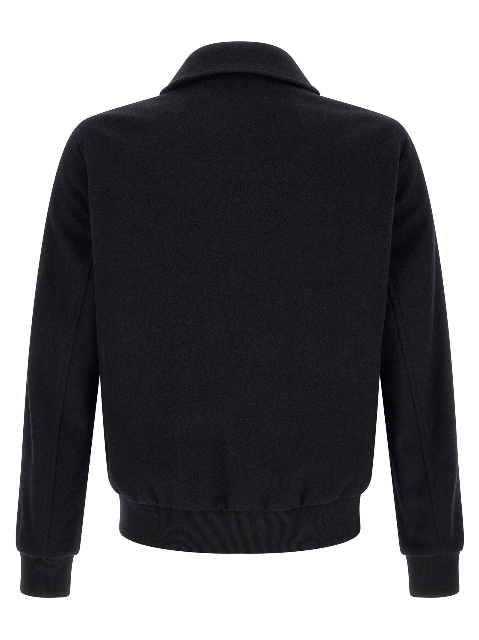 Black Wool Bomber