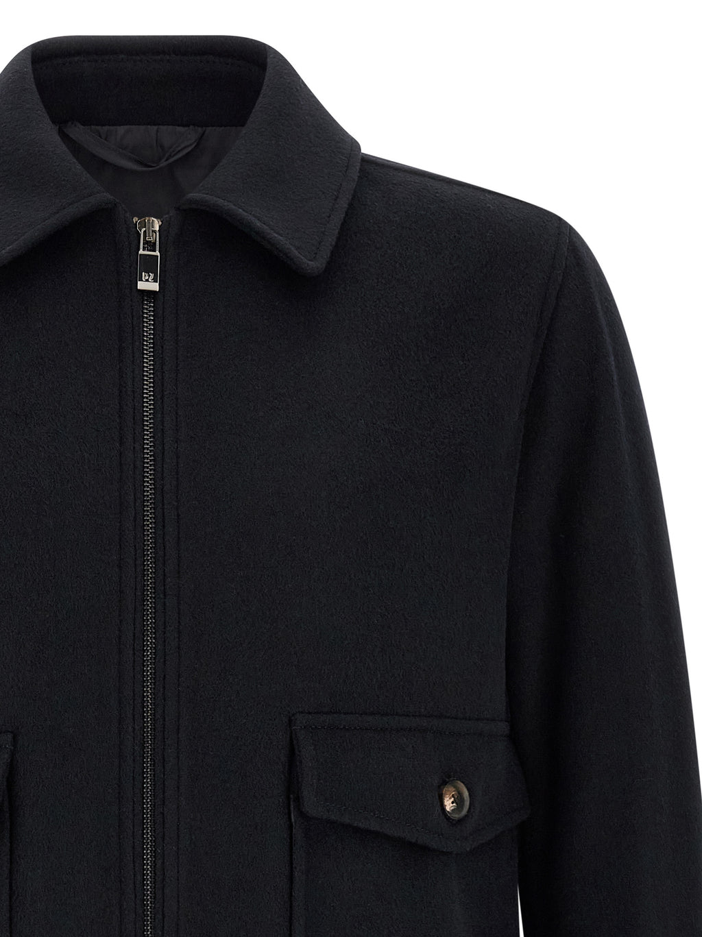 Black Wool Bomber