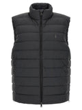 Black Polyester Sleeveless Jacket
