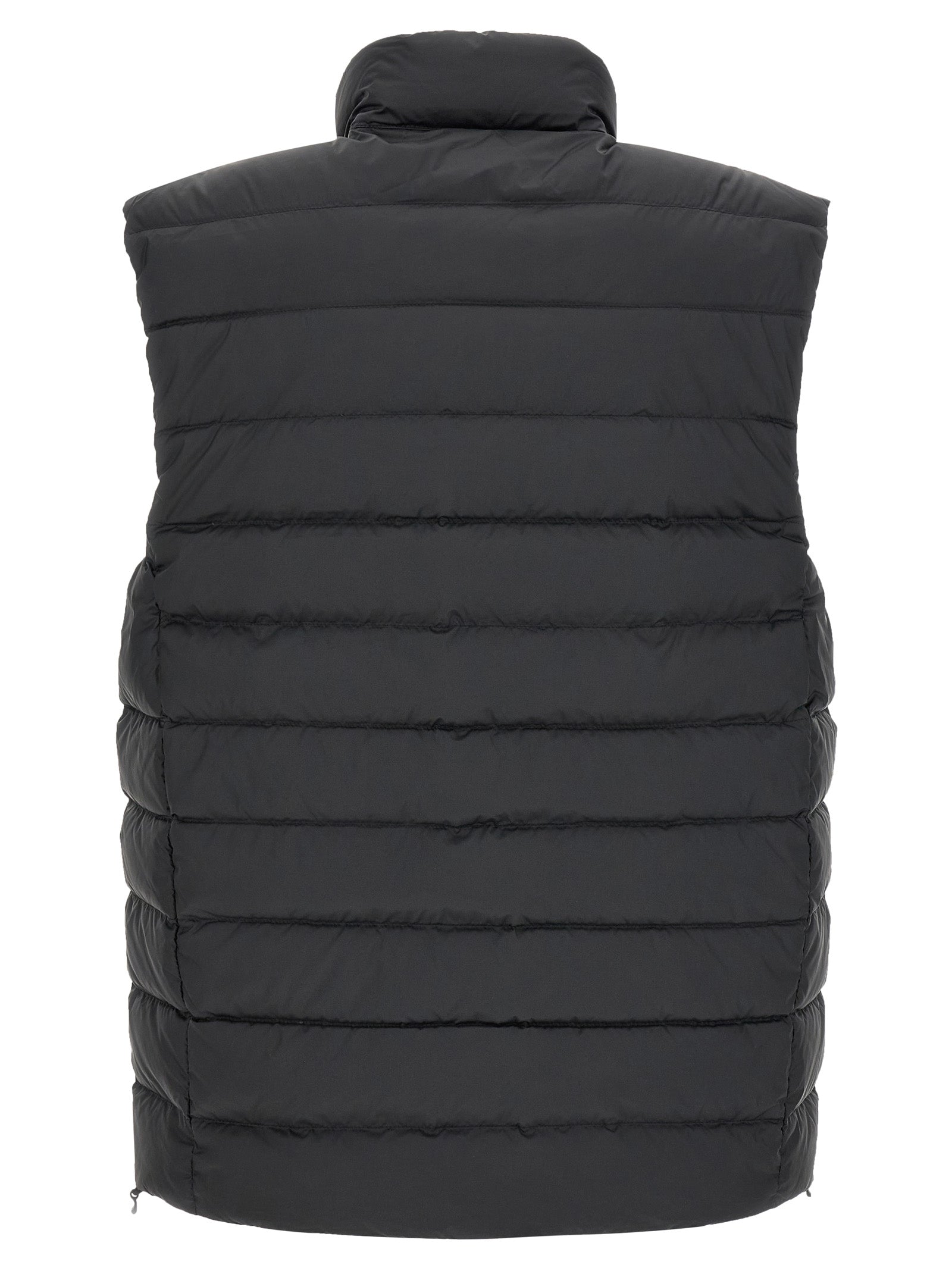 Black Polyester Sleeveless Jacket