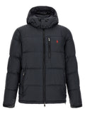 Black Polyester Full-Length Jacket