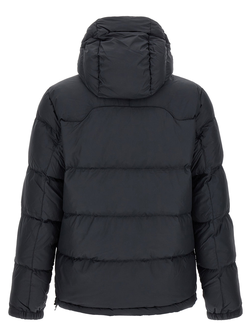 Black Polyester Full-Length Jacket
