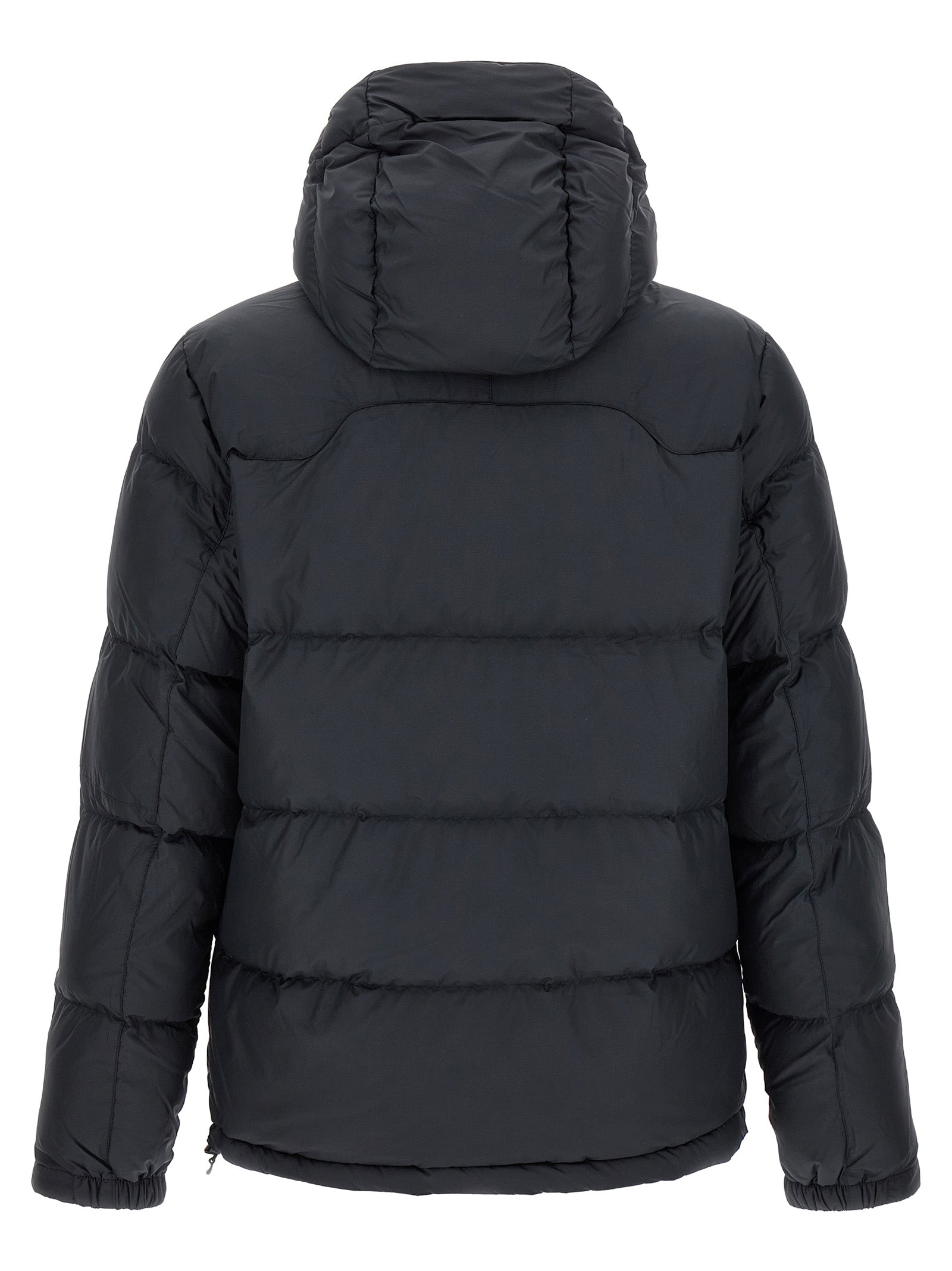 Black Polyester Full-Length Jacket