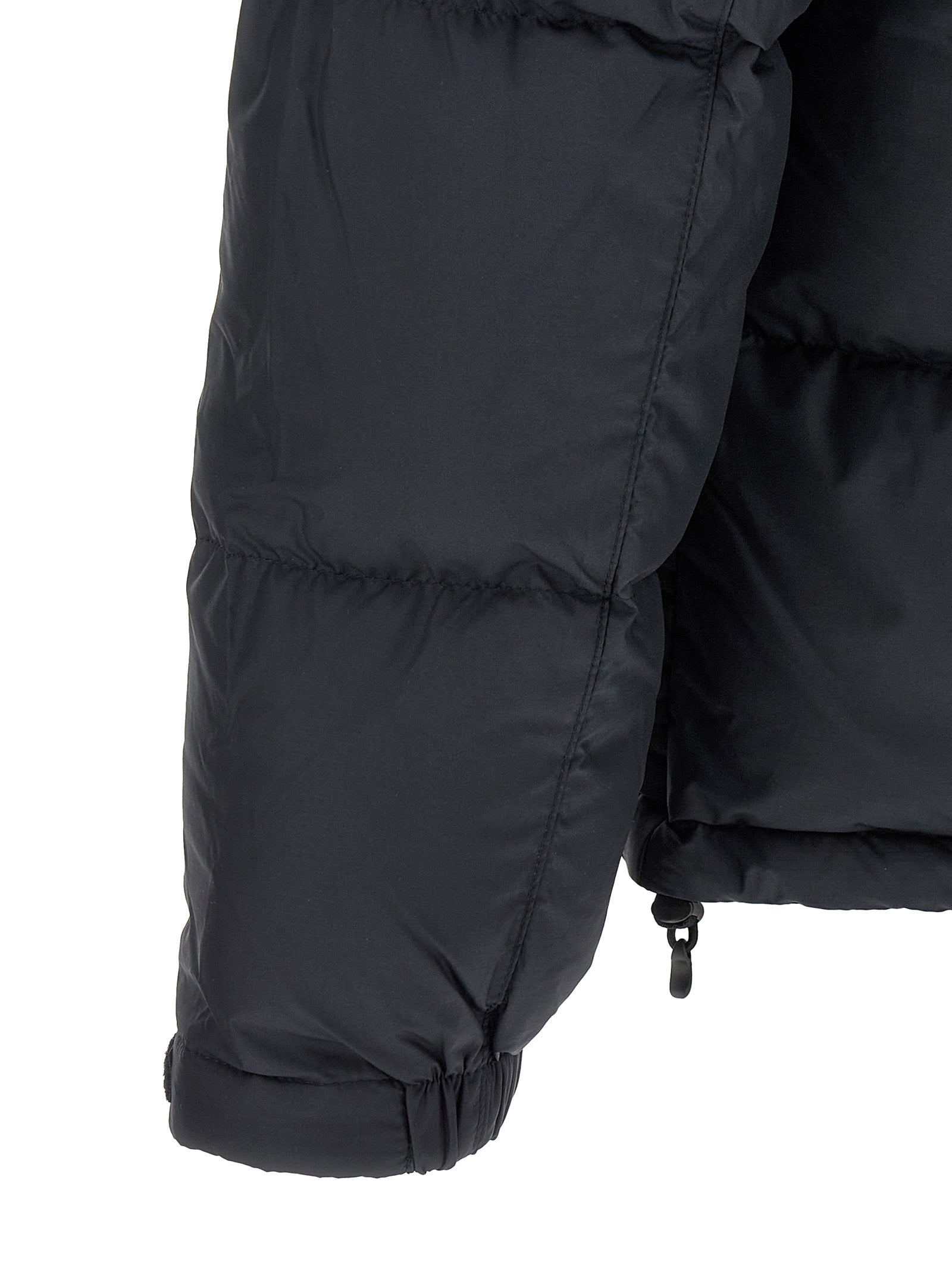 Black Polyester Full-Length Jacket