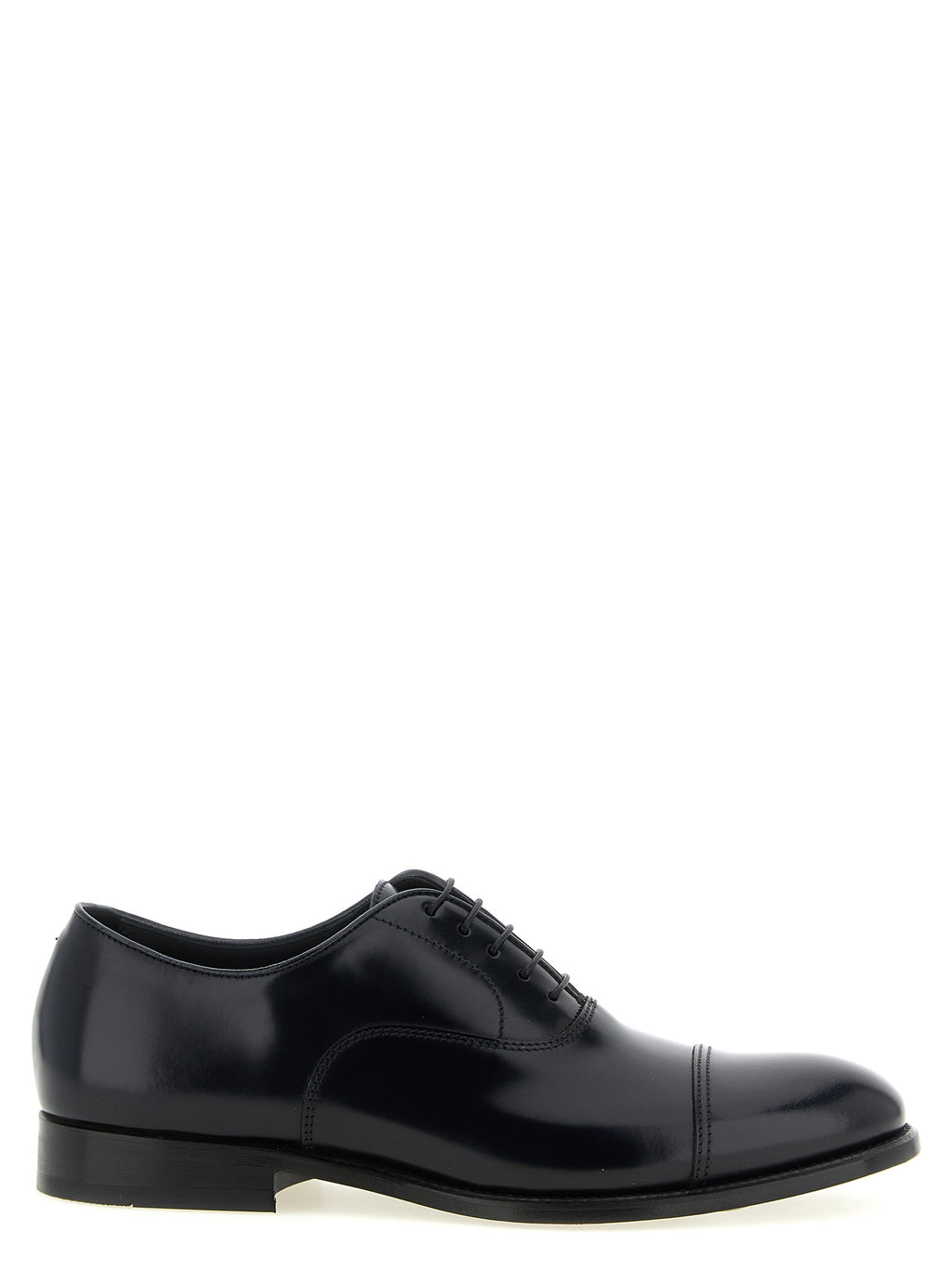 Black Lamb Leather Oxfords And Derbies