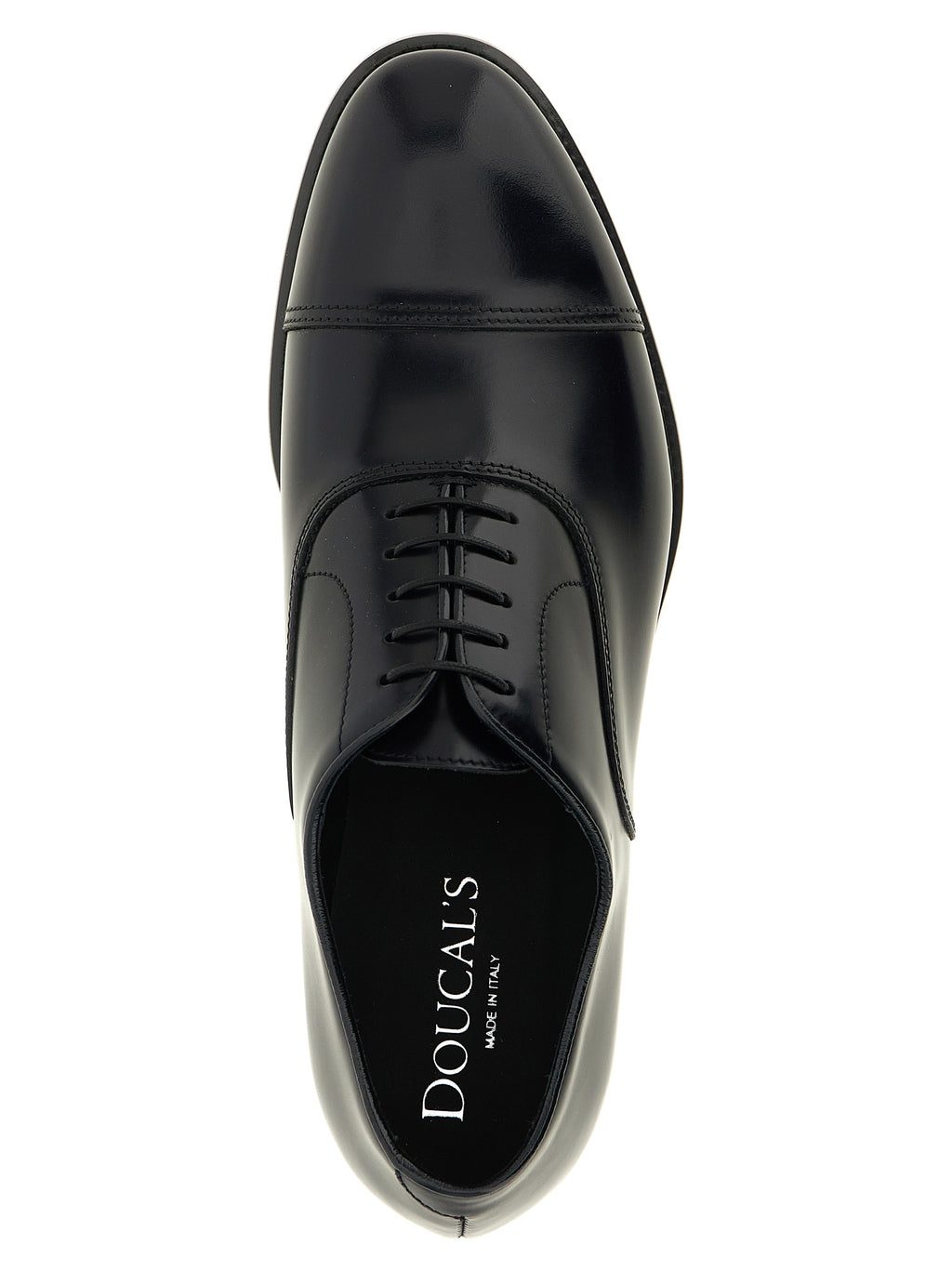Black Lamb Leather Oxfords And Derbies