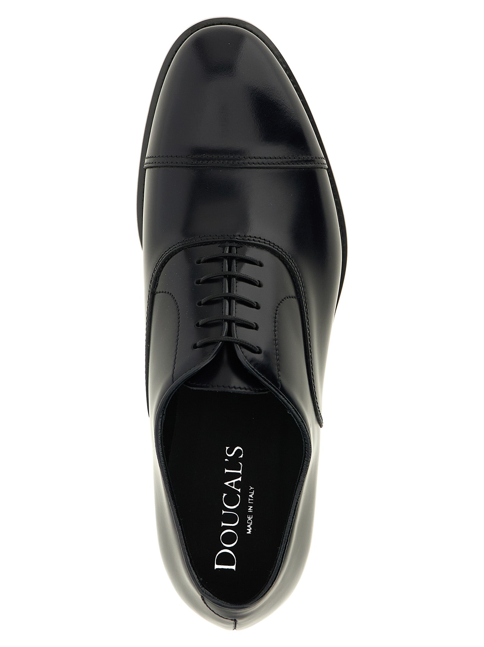 Black Lamb Leather Oxfords And Derbies
