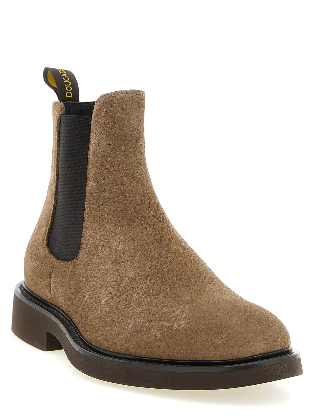 Beige Lamb Leather Ankle Boots