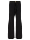 Black Cotton Flared Pants