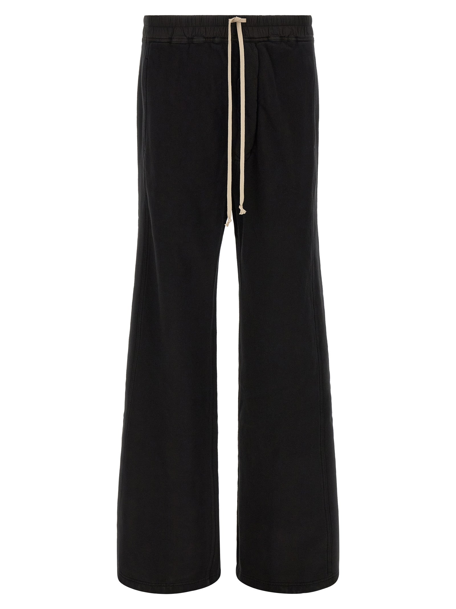Black Cotton Flared Pants