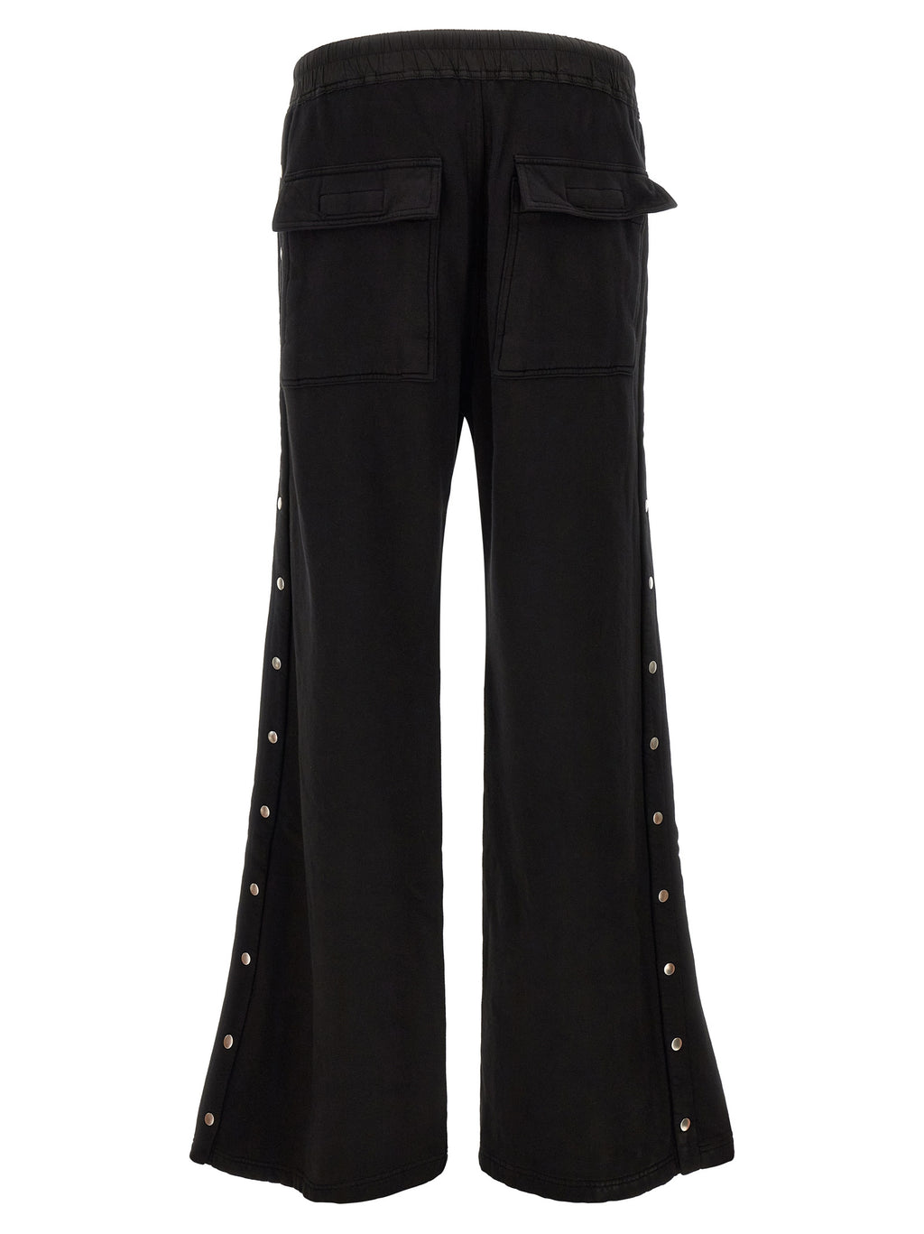 Black Cotton Flared Pants