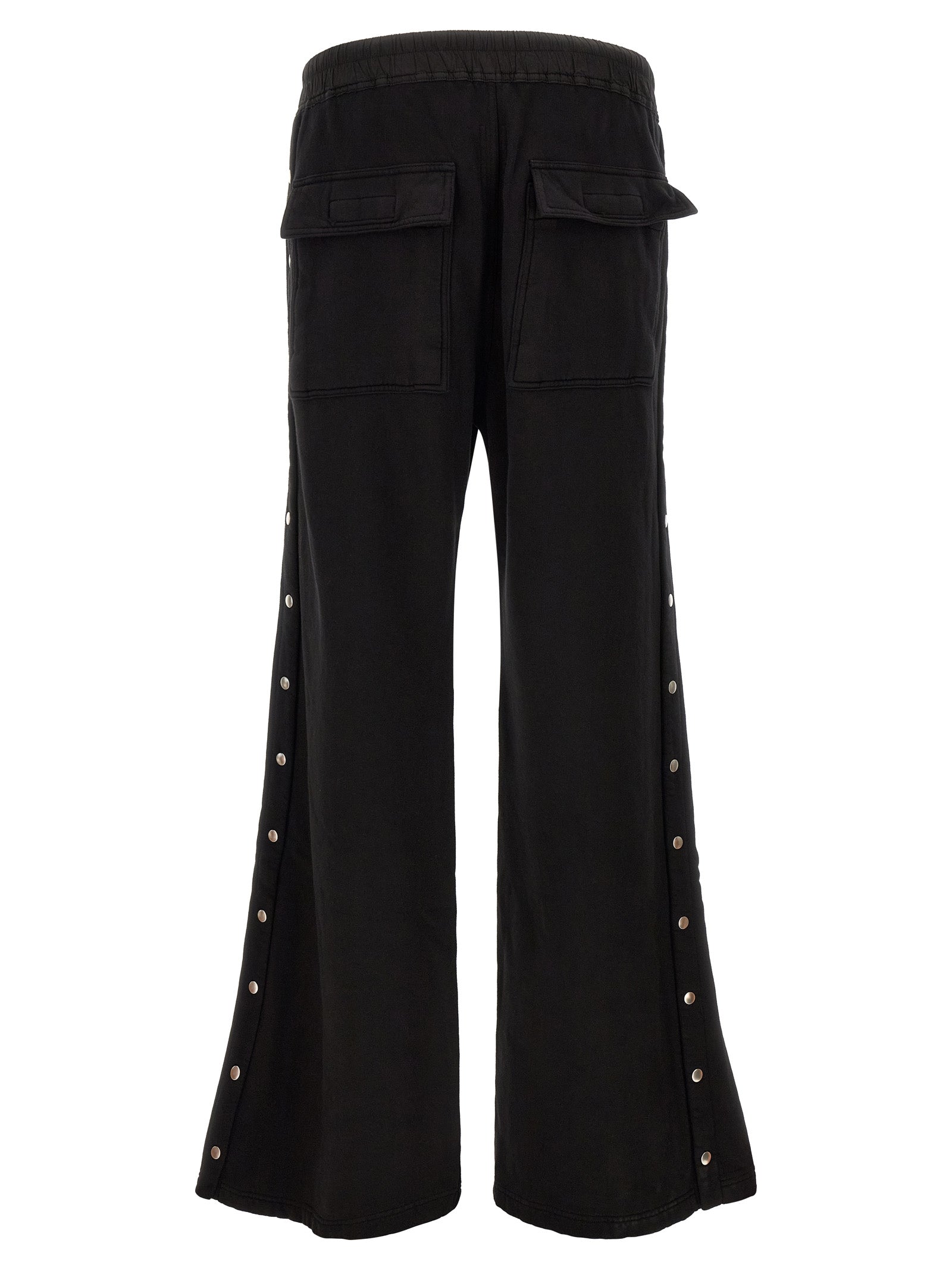Black Cotton Flared Pants