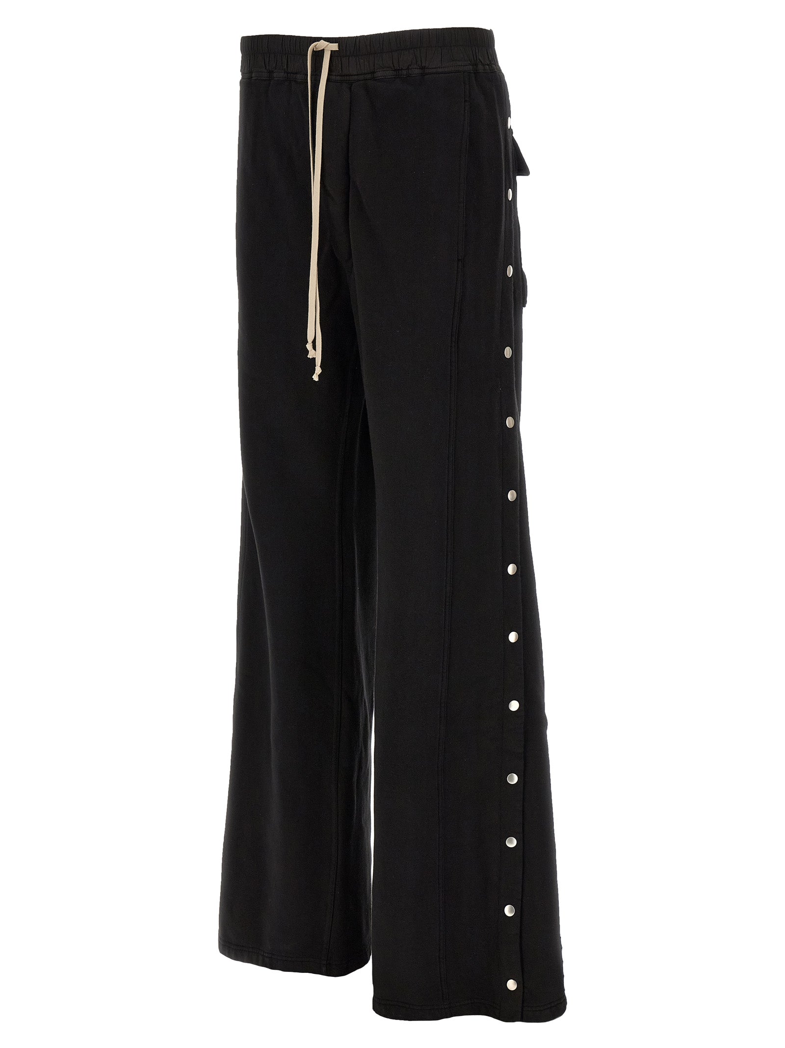 Black Cotton Flared Pants