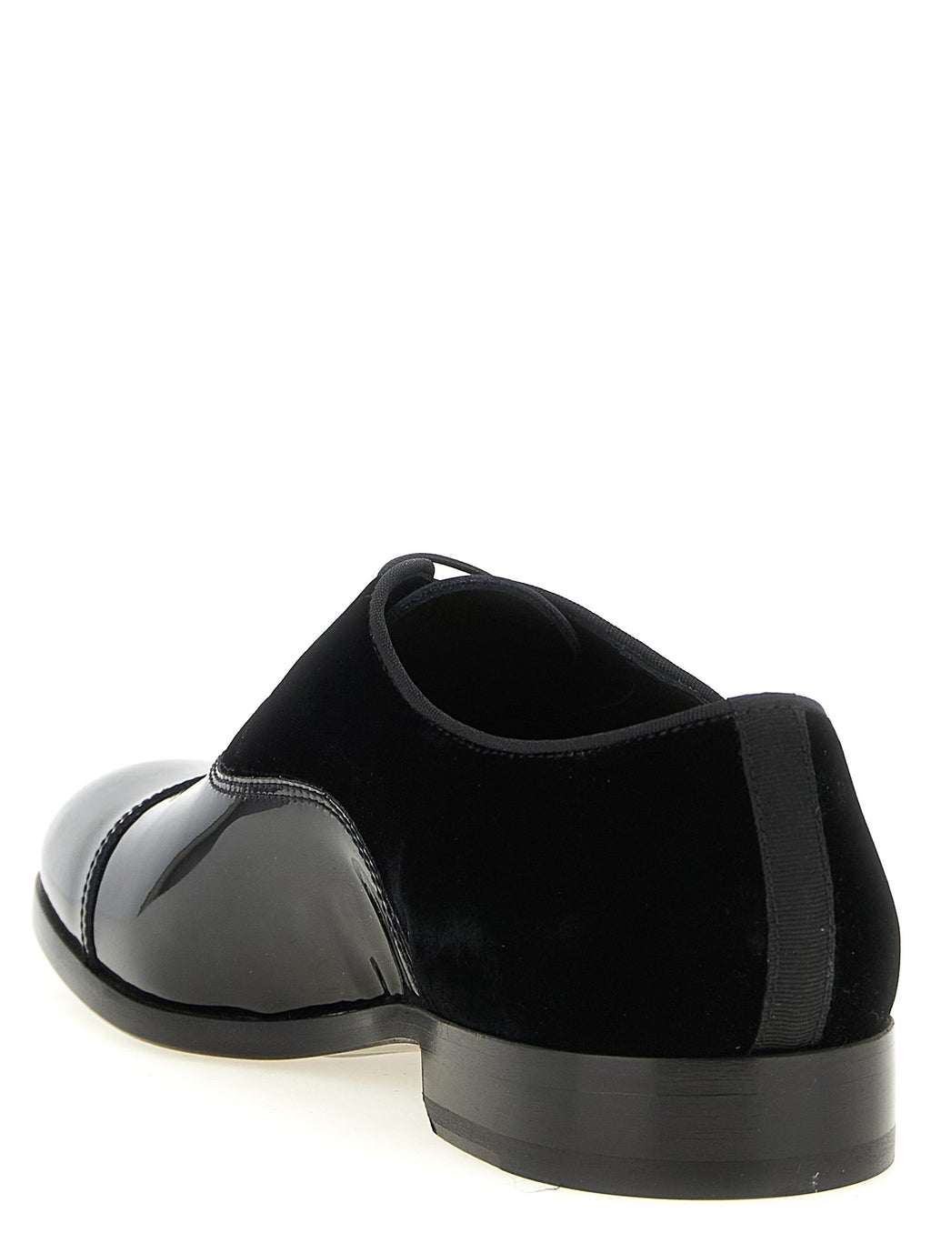 Black Lamb Leather Oxfords And Derbies