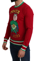 Red Wool Silk Pig of the Year Sweater