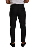 Gray Check Wool Formal Trouser Dress Pants