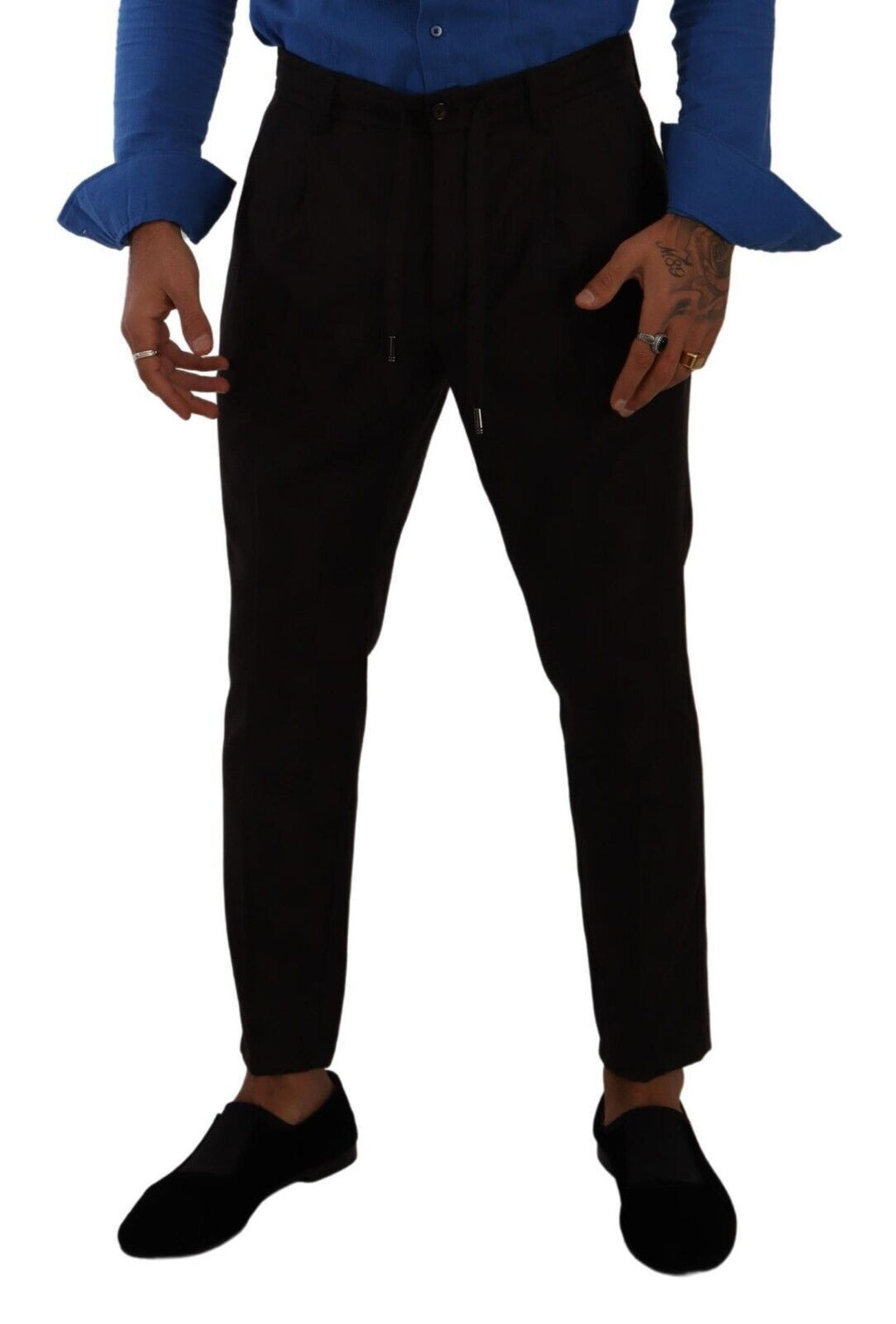 Bordeaux Wool Men Skinny Trouser Pants