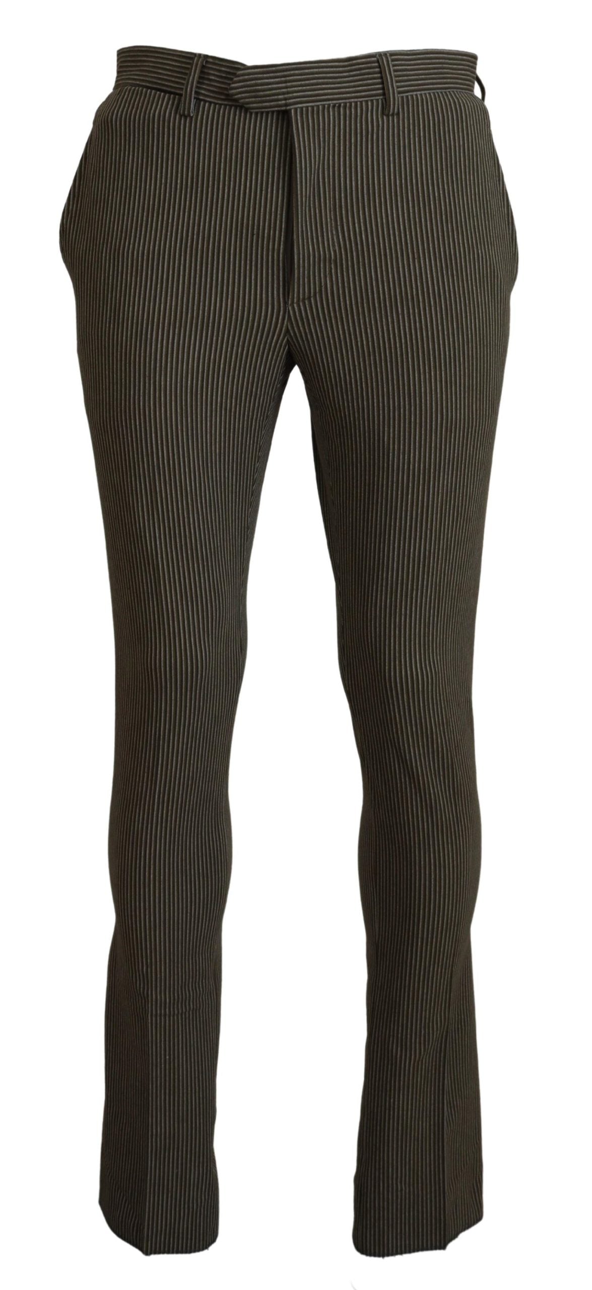 Multicolor Striped Pure Cotton Men Pants