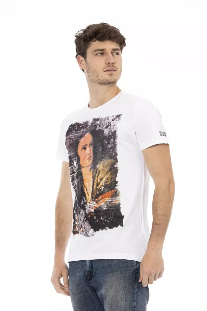 White Cotton Men's T-Shirt