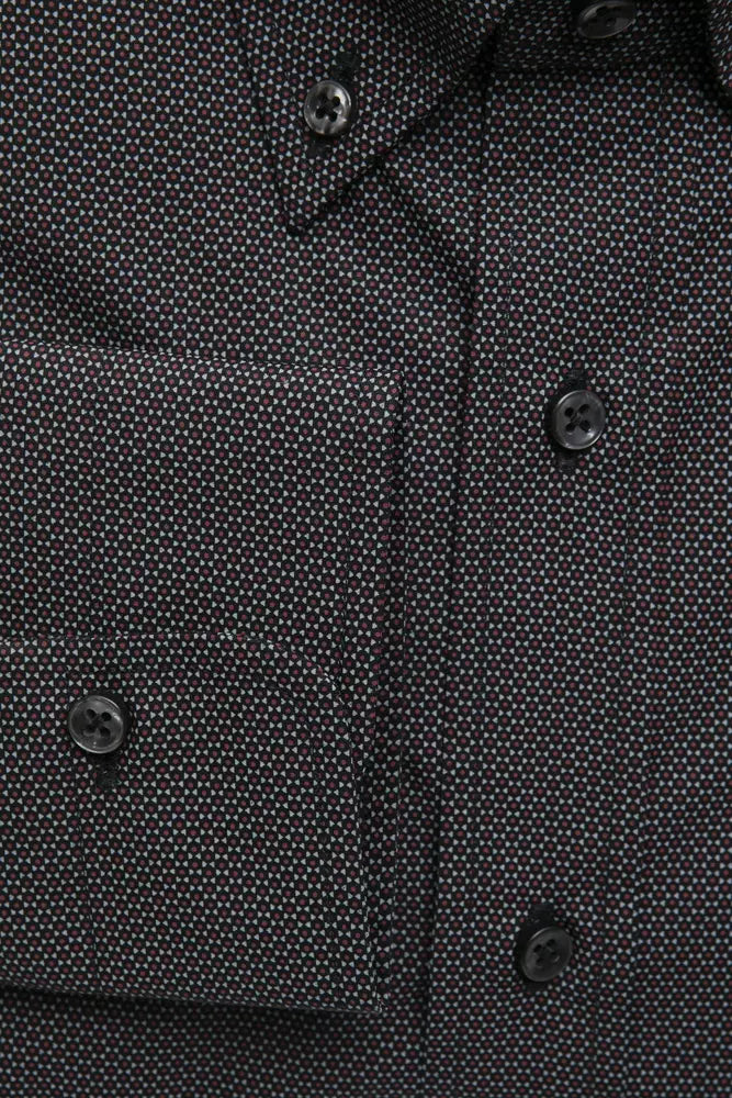 Black Cotton Men's Shirt
