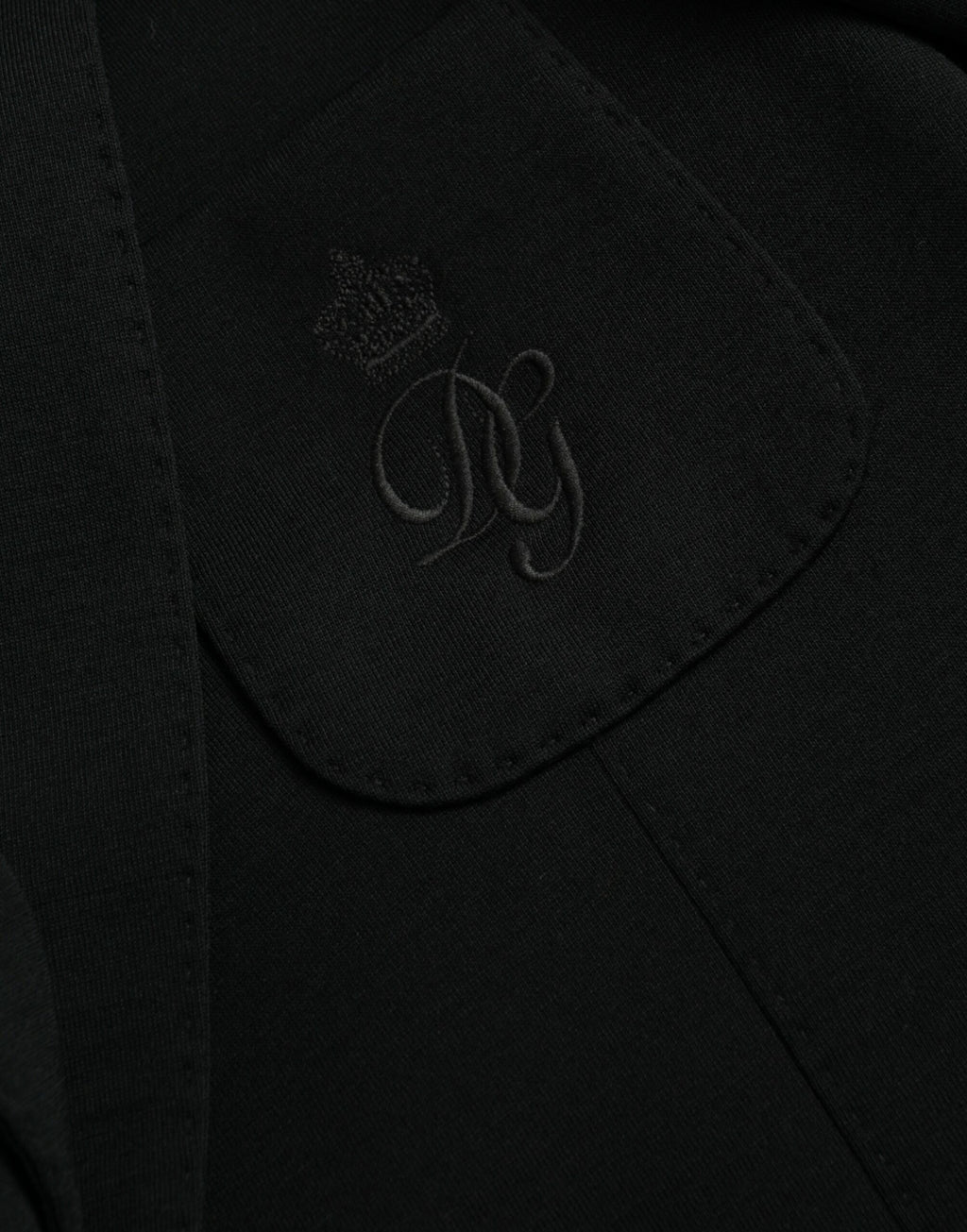 Black Wool Notch Single Breasted Coat Blazer