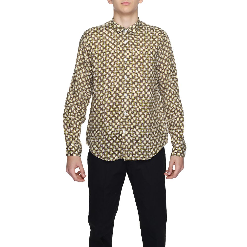 Beige Linen Pattern Shirt