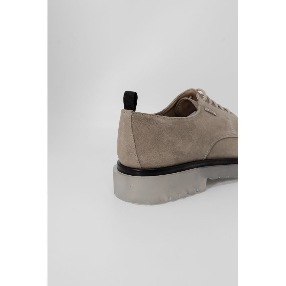 Beige Polyethylene Oxfords And Derbies