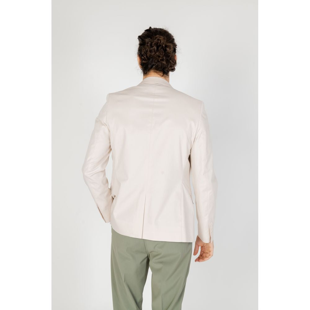 Beige Cotton Blazer