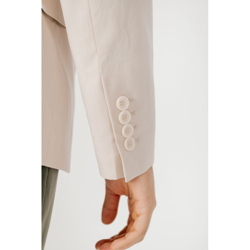 Beige Cotton Blazer