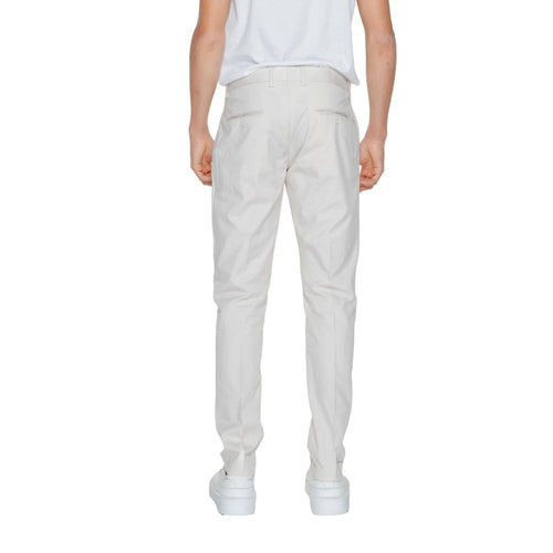 Beige Cotton Dress Pants