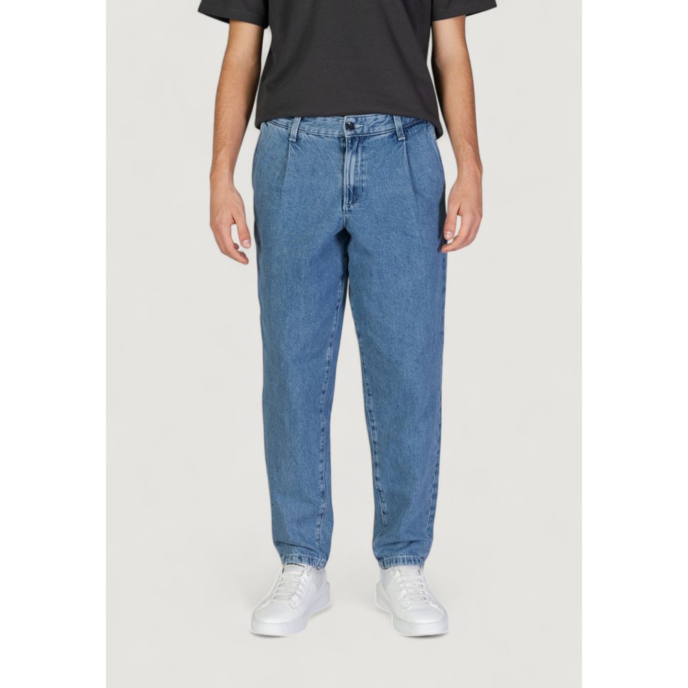 Blue Cotton Relaxed Fit Jeans