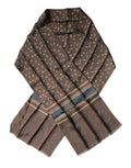 Brown Fantasy Silk Neck Wrap Shawl Scarf