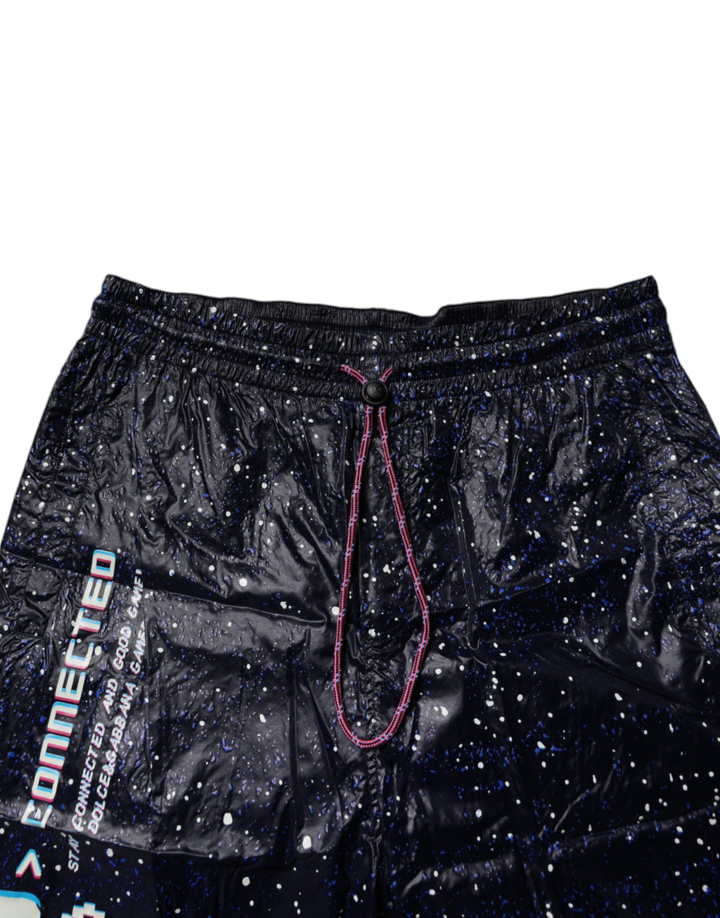 Dark Blue DG Game Print Cotton Jogger Pants