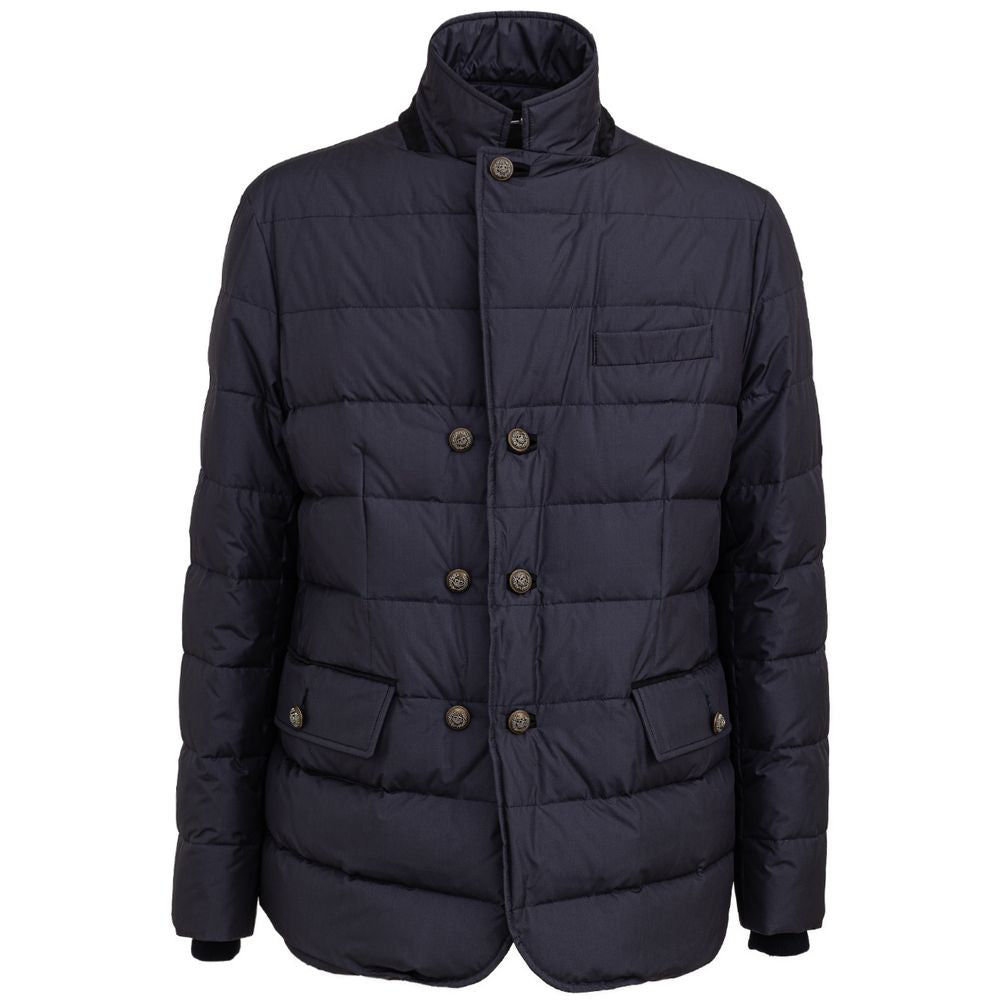 Blue Polyester Coat