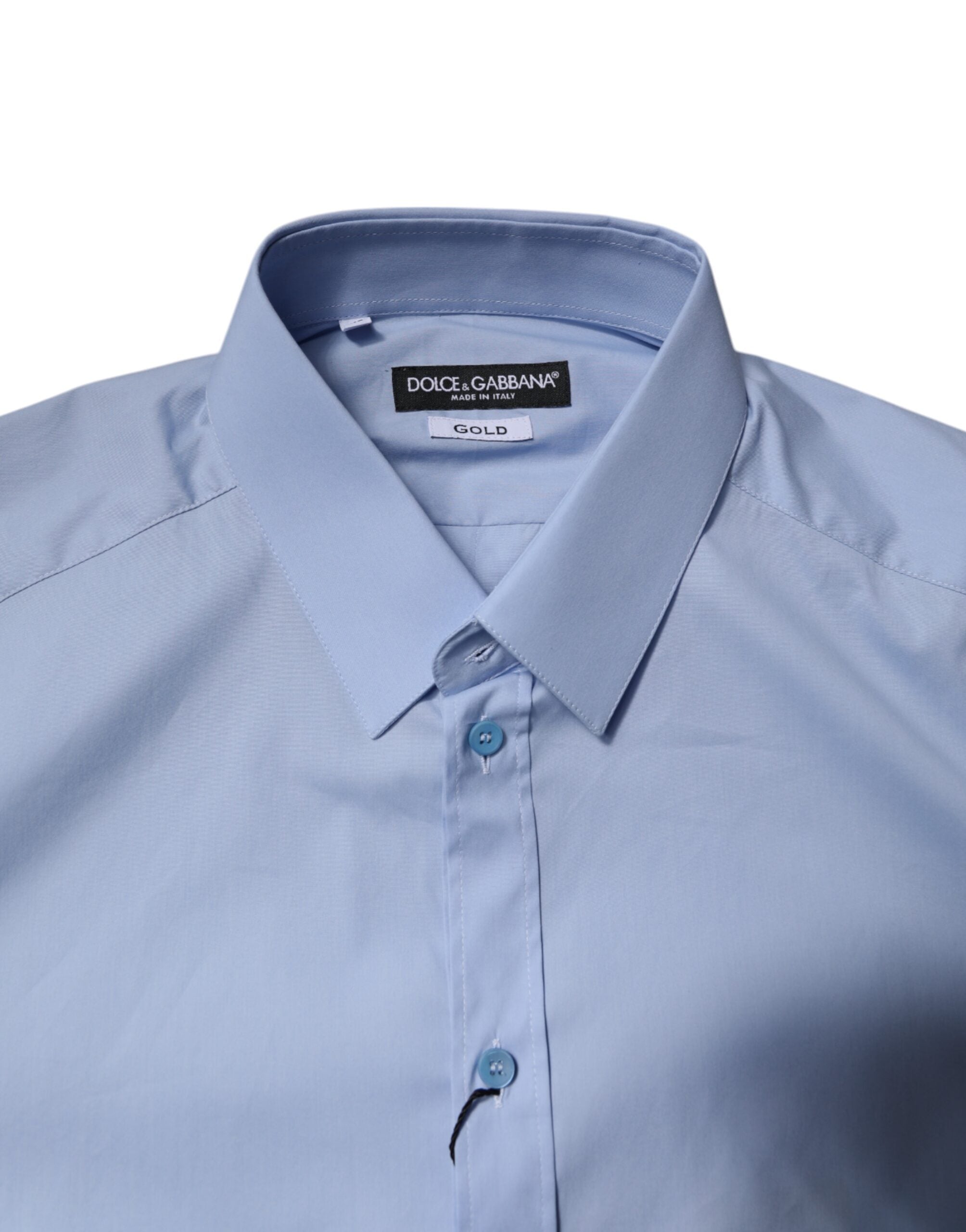 Light Blue Cotton GOLD Dress Formal Shirt