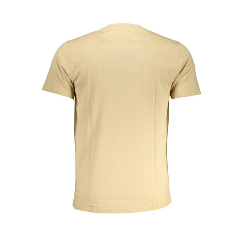 Beige Cotton Men T-Shirt
