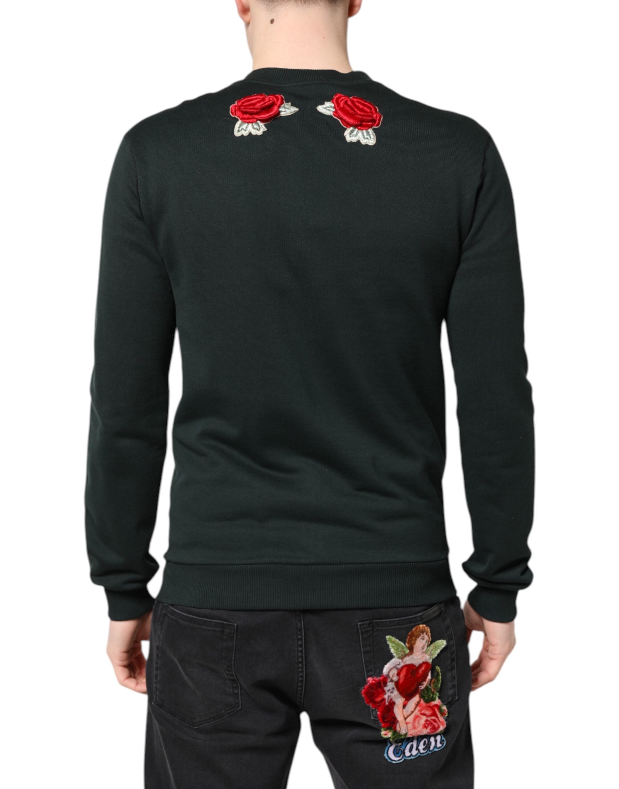 Black Sequined Embellished Pullover Sweater