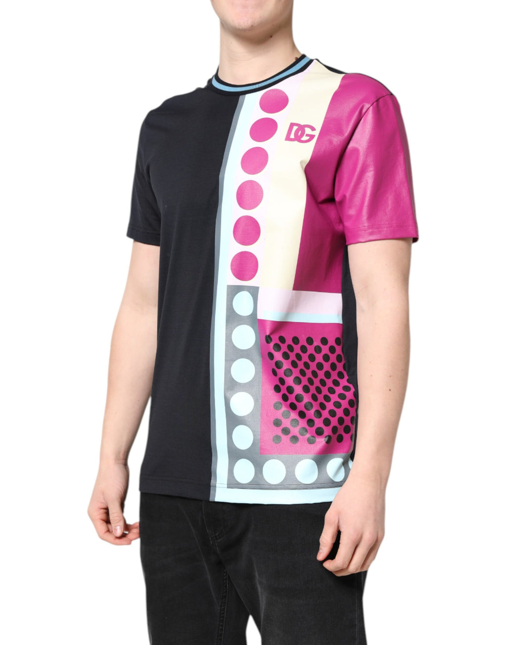 Multicolor Printed Logo Short Sleeve T-shirt