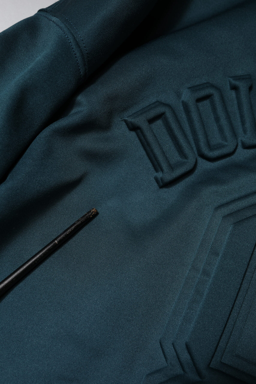 Dark Green Embossed Logo Pullover Sweater