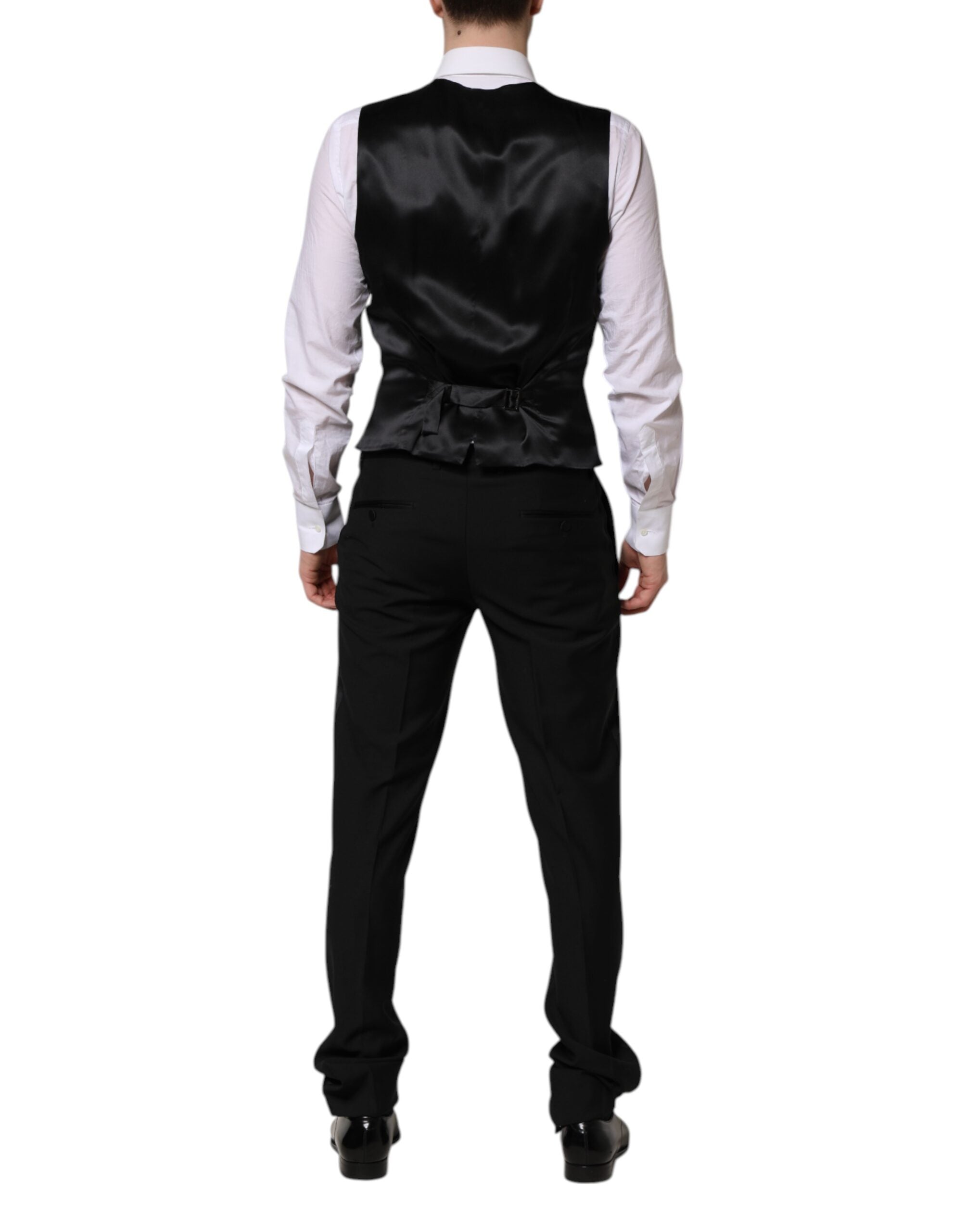 Black MARTINI Crystal Embellished 3 Pc Suit