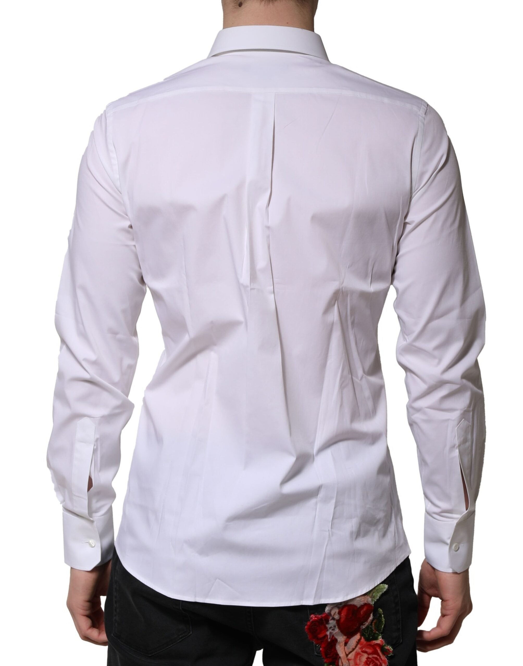 White MARTINI Long Sleeves Dress Formal Shirt