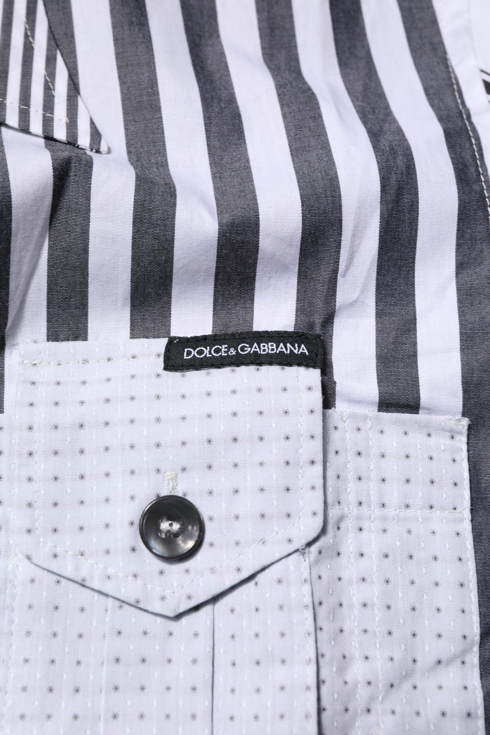 White Gray Striped Cotton Men Casual Shirt