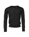 Gray Cashmere Crew Neck Sweatshirt Sweater