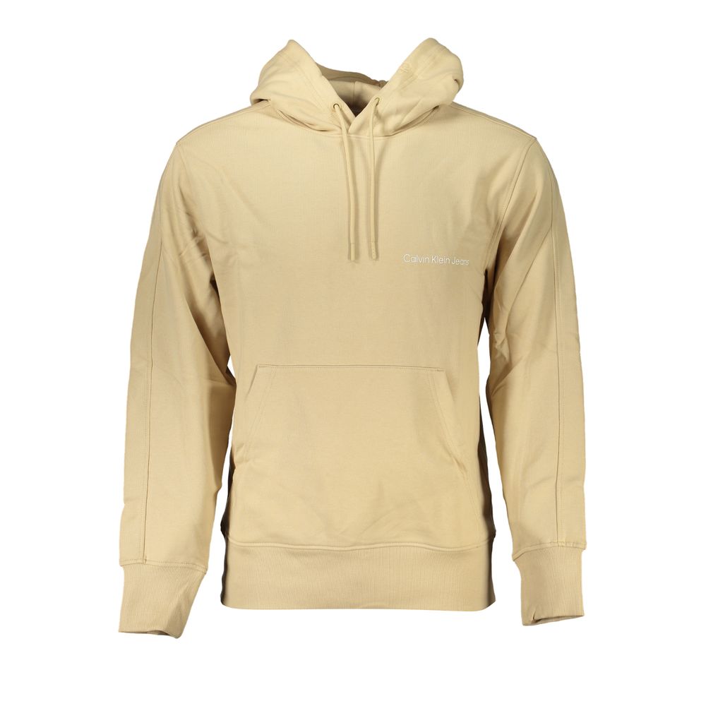 Beige Cotton Men Sweater