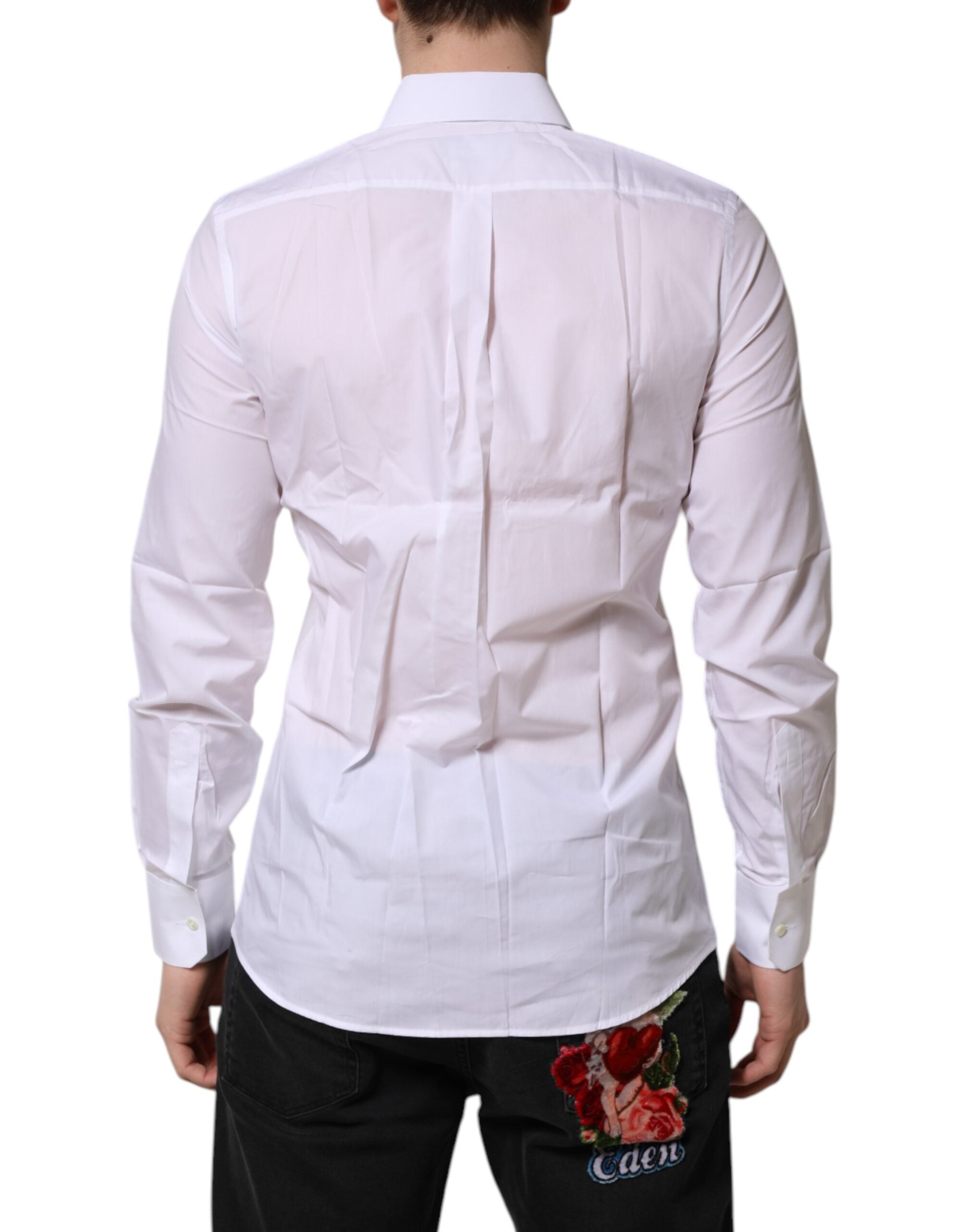 White MARTINI Long Sleeves Dress Formal Shirt