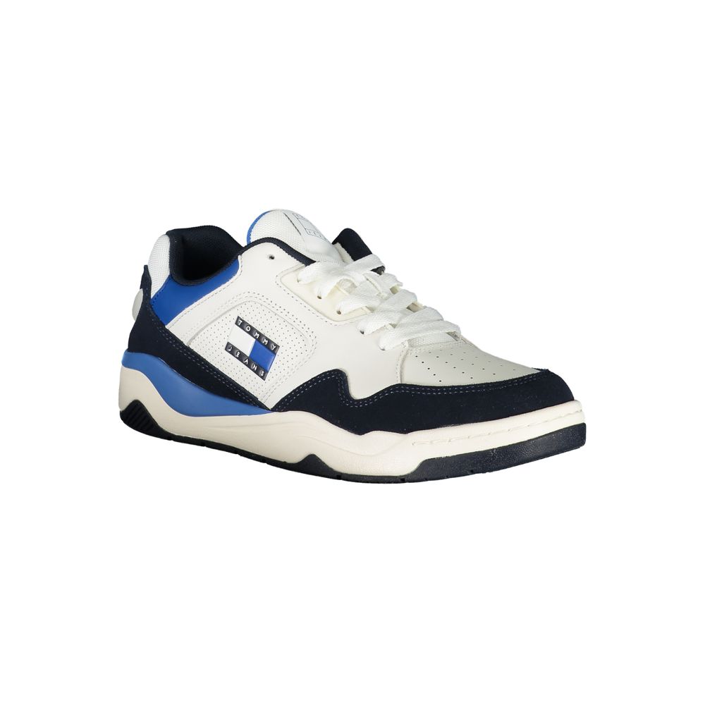 Blue Polyurethane Men Sneaker