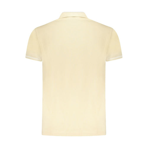 Beige Cotton Men Polo Shirt