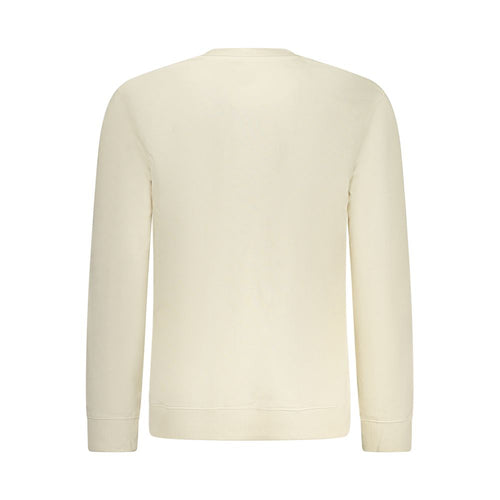 Beige Cotton Men Sweatshirt