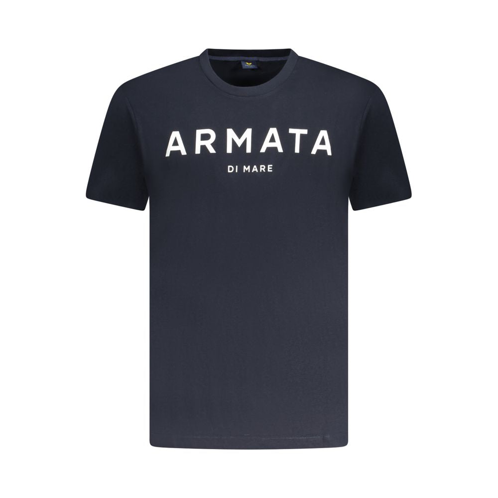 Blu Cotton Men T-Shirt